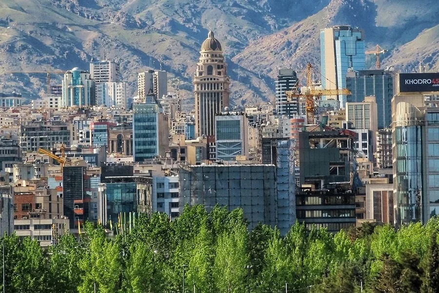Tehran facing Alborz Mountains